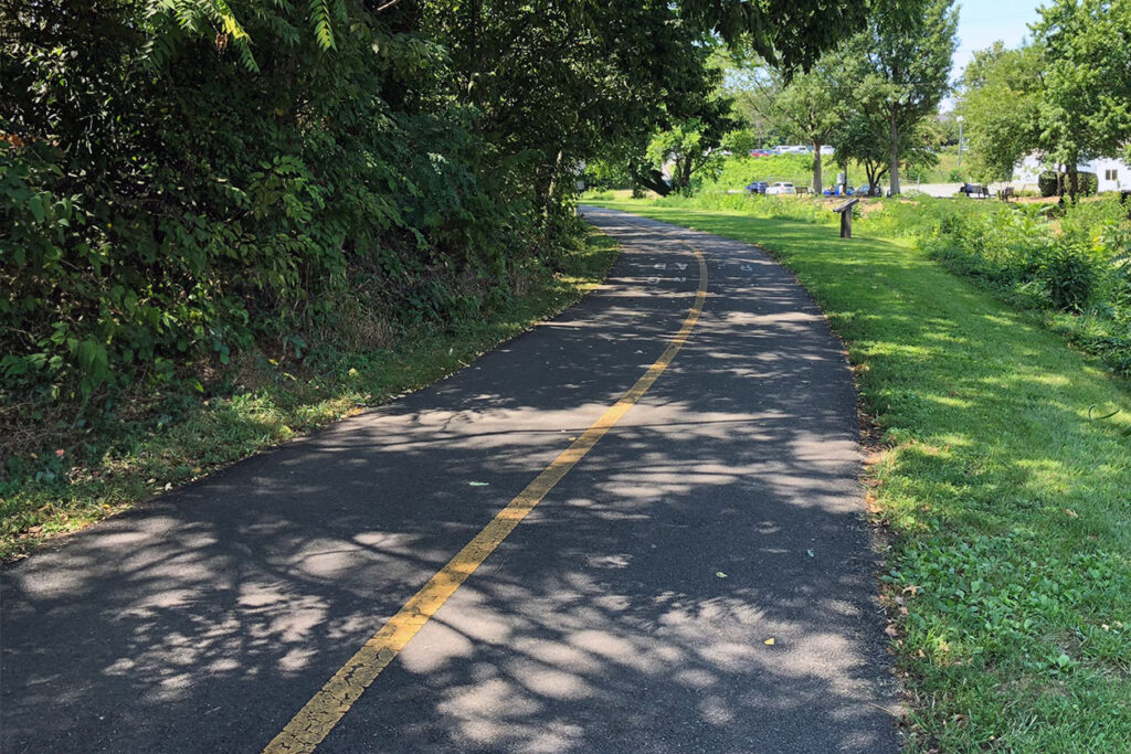 W&OD Trail in Downtown Leesburg, VA.